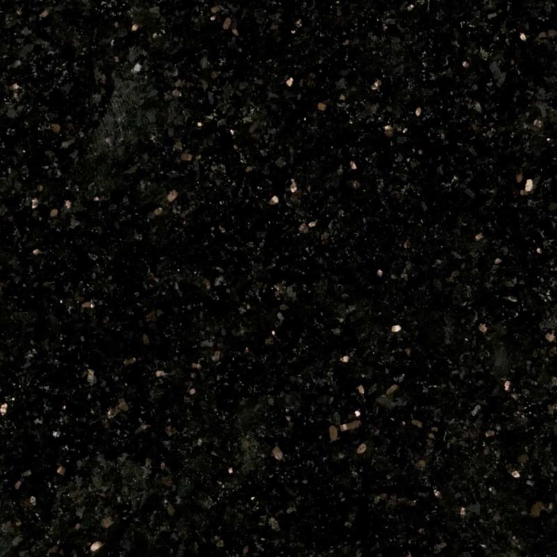 Black Galaxy granite swatch