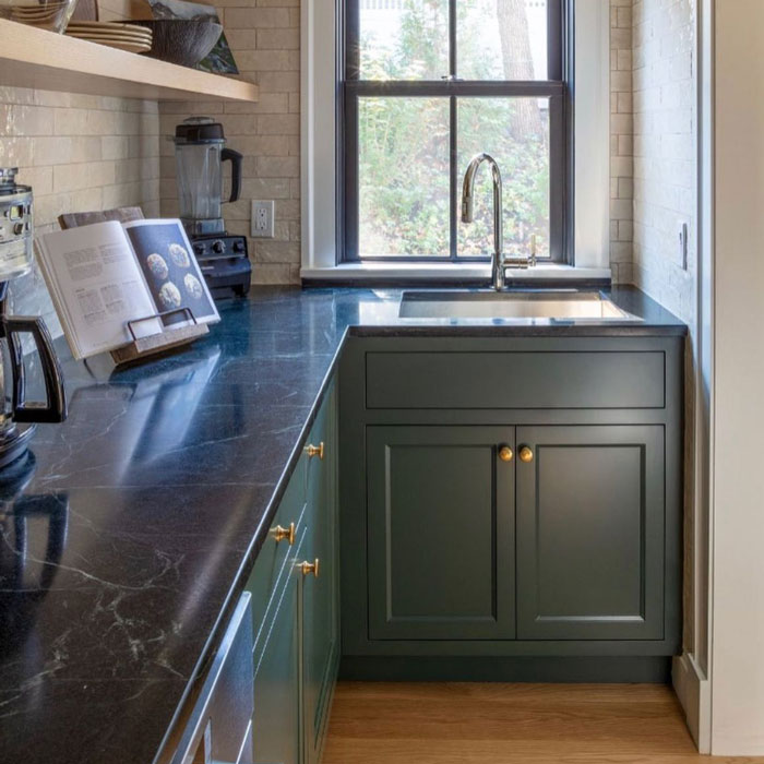 Black soapstone pantry