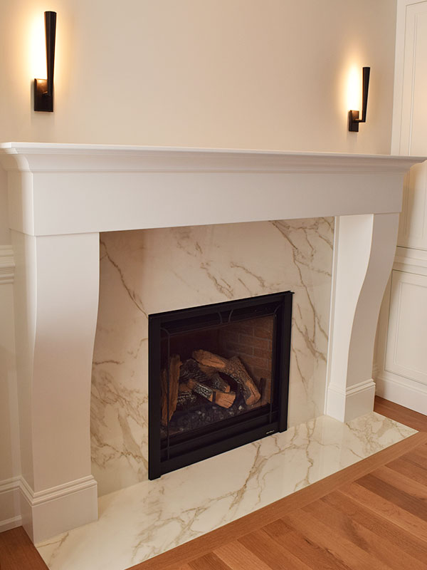 Calacatta Neolith Fireplace